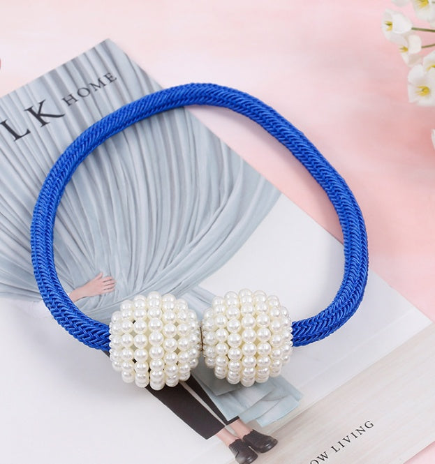 Magnetic Curtain Tiebacks Pearl Beads - Novari