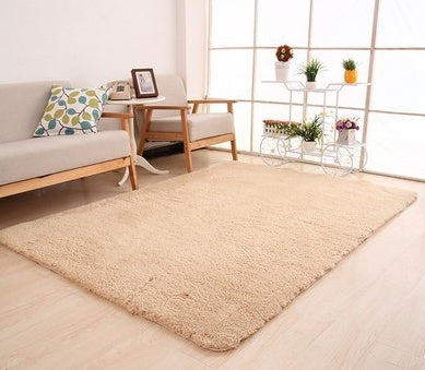 Living Room Rug Area Solid Carpet Fluffy Soft Home Decor White Plush Carpet Bedroom Carpet Kitchen Floor Mats White Rug Tapete - Novari