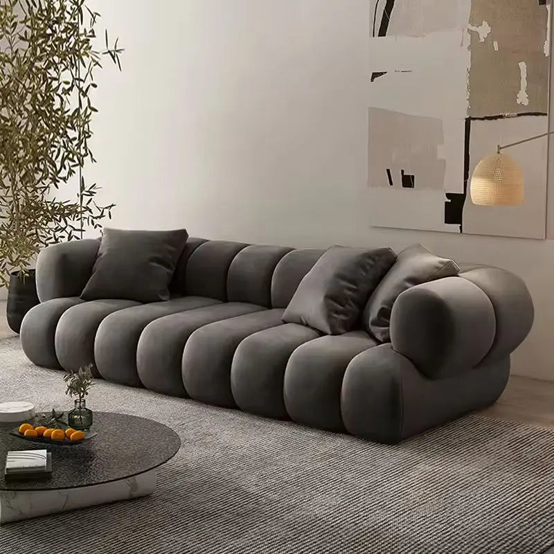 ATUNUS American Large Velvet Home Furniture Nordic Modern L Shape Corner Living Room Modular Sectional Sofa Couch Set - Novari