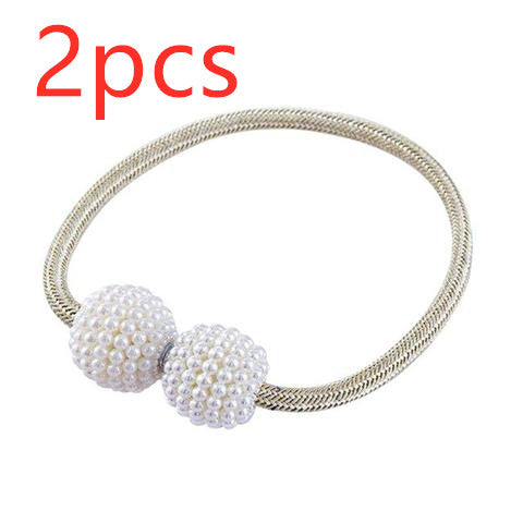 Magnetic Curtain Tiebacks Pearl Beads - Novari