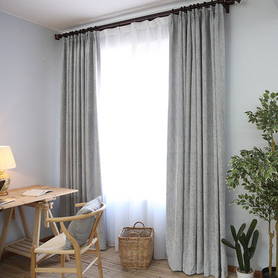 Solid color modern simple thick cotton curtain fabric - Novari