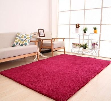 Living Room Rug Area Solid Carpet Fluffy Soft Home Decor White Plush Carpet Bedroom Carpet Kitchen Floor Mats White Rug Tapete - Novari