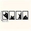 Black Cat Metal Wall Art Decoration Suit - Novari
