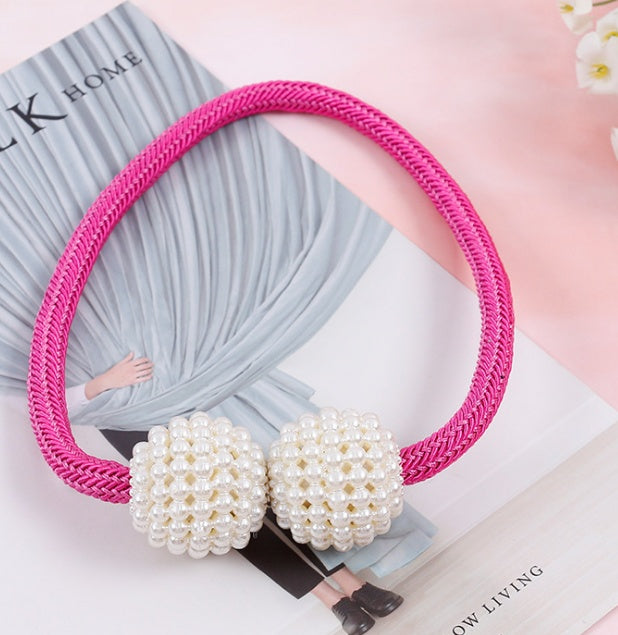Magnetic Curtain Tiebacks Pearl Beads - Novari