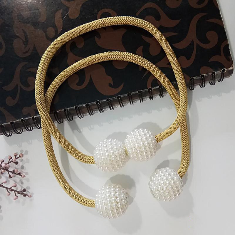 Magnetic Curtain Tiebacks Pearl Beads - Novari