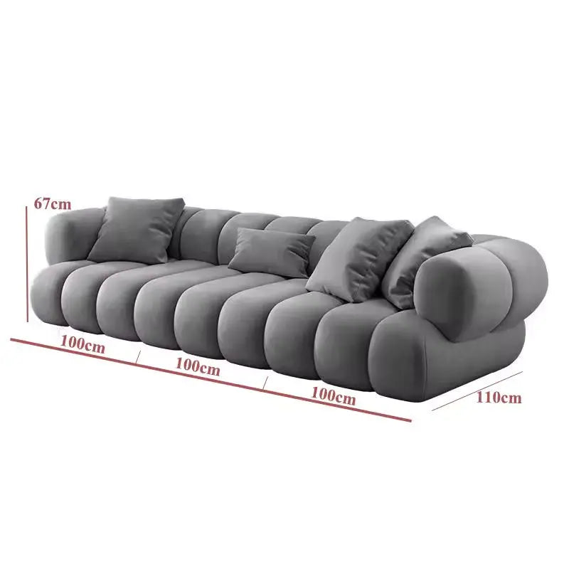 ATUNUS American Large Velvet Home Furniture Nordic Modern L Shape Corner Living Room Modular Sectional Sofa Couch Set - Novari