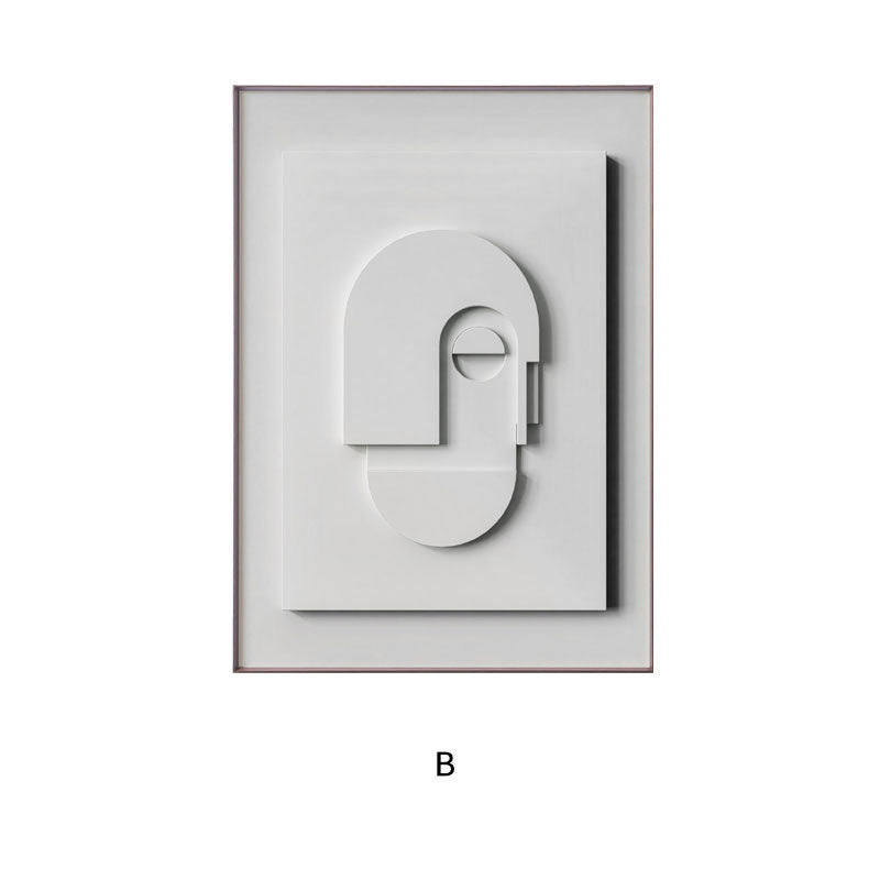 Three-dimensional Abstract Silent Style Geometric Morandi Hanging Painting - Novari