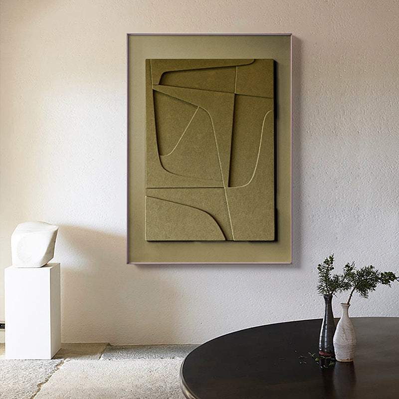 Three-dimensional Abstract Silent Style Geometric Morandi Hanging Painting - Novari