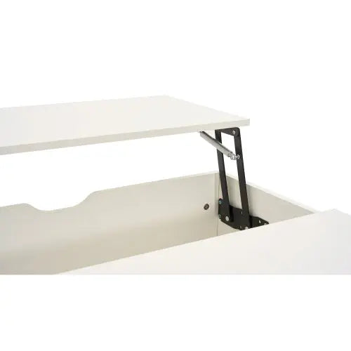 Lift Up Coffee Table, Coffee Table With Drawer, Wooden Tea Tables Sofa End Tables For Living Room Furniture , White - Novari