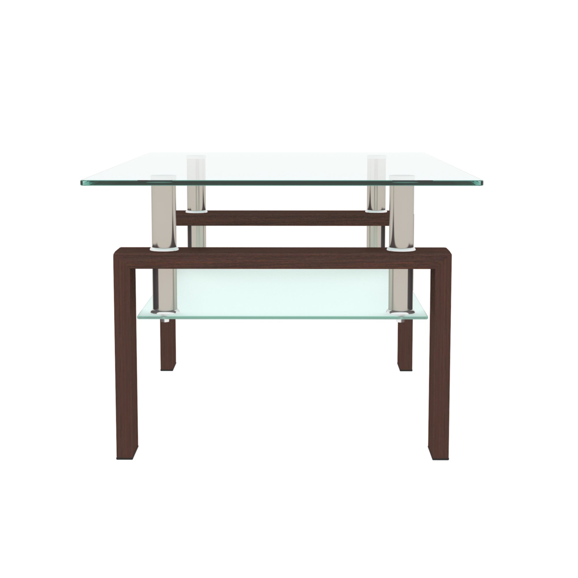 Rectangle Glass Coffee Table, Clear Coffee Table, Modern Side Center Tables For Living Room, Living Room Furniture - Novari